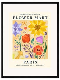 Gerahmter Kunstdruck Flower Market Paris