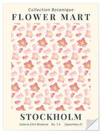 Selvklebende plakat Flower Market Stockholm