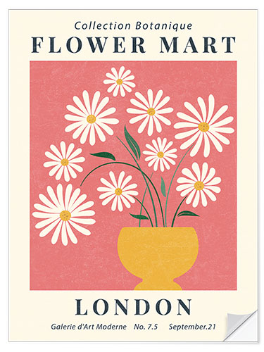 Selvklebende plakat Flower Market London