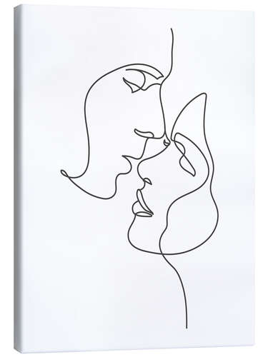 Canvas print One line couple II