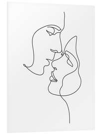 Foam board print One line couple II