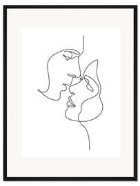 Gerahmter Kunstdruck Ein Linienpaar II