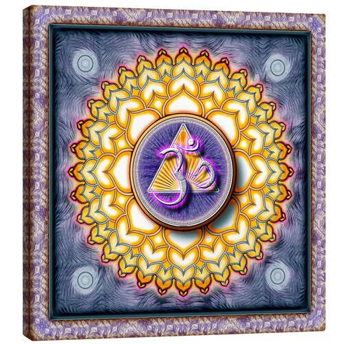 Canvastavla Golden Sahasrara Chakra - Kronenchakra - Serie I