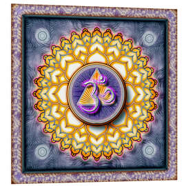 Foam board print Golden Sahasrara Chakra - Kronenchakra - Serie I