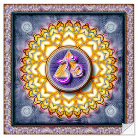 Selvklebende plakat Golden Sahasrara Chakra - Kronenchakra - Serie I