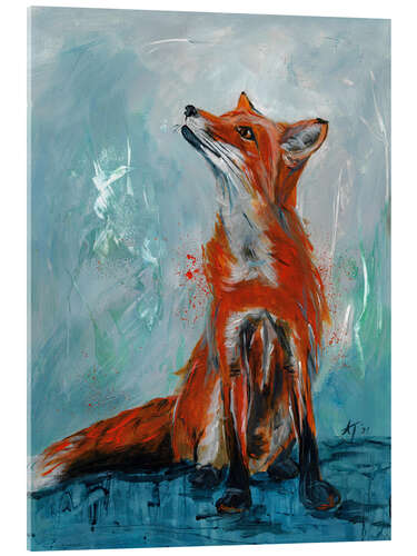 Acrylic print Sitting fox