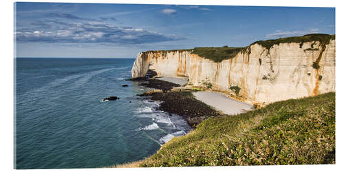 Acrylglasbild Klippen der Normandie bei Etretat