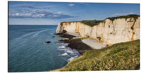 Aluminium print Normandy cliffs at Etretat