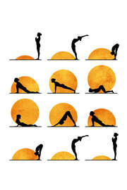 Magnettafel Yoga Sun