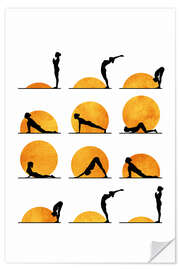 Sticker mural Yoga Sun