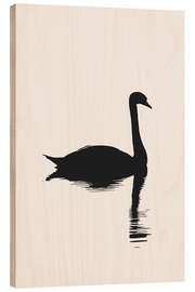 Wood print The Swan 2