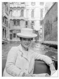 Selvklebende plakat Actress Romy Schneider in Venice 1973