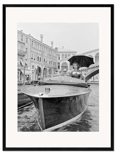 Kehystetty taidepainatus Actress Sophia Loren in Venice 1955
