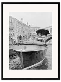 Gerahmter Kunstdruck Schauspielerin Sophia Loren in Venedig 1955