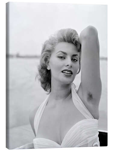 Tableau sur toile Sophia Loren in Venice 1955