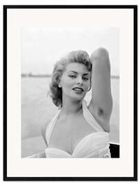 Framed art print Sophia Loren in Venice 1955