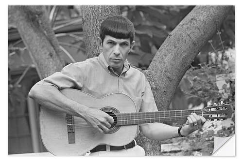 Vinilo para la pared Leonard Nimoy with guitar, 1966