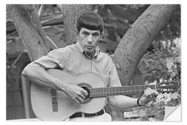 Wandsticker Leonard Nimoy mit Gitarre, 1966