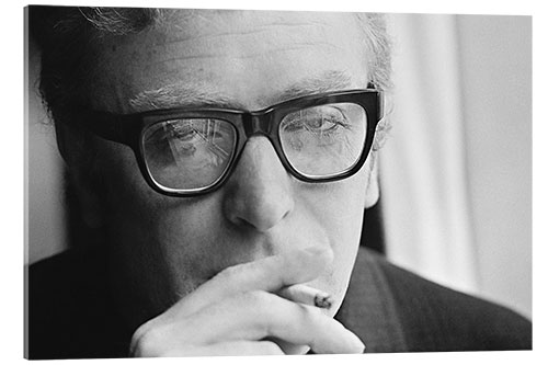 Quadro em acrílico Michael Caine smoking, 1965