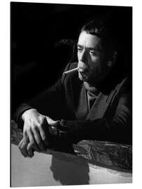 Magnettafel Jacques Brel mit Zigarette, Nizza 1974