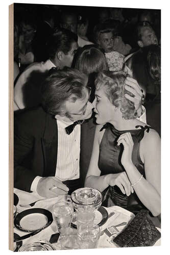 Tableau en bois James Dean and Ursula Andress - Ciro's Night Club, 1955