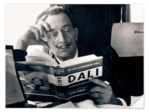 Wall sticker Salvador Dali reading his biography, 1959