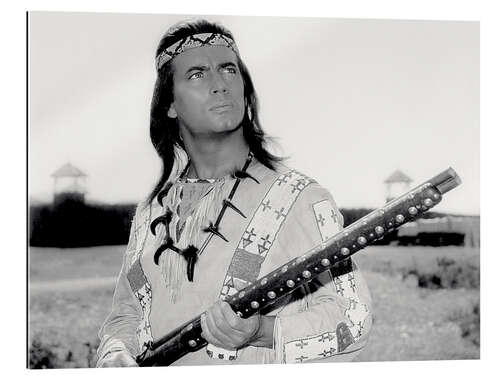 Quadro em plexi-alumínio Winnetou (Pierre Brice), 'Old Shatterhand', 1964