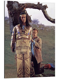 Aluminiumsbilde Pierre Brice And Lex Barker, Winnetou - 1. Teil, 1963