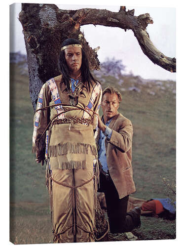 Leinwandbild Pierre Brice und Lex Barker, Winnetou - 1. Teil, 1963