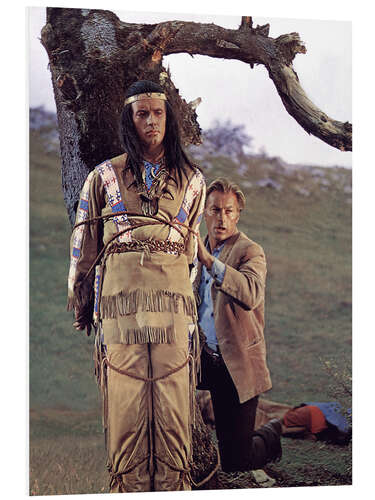 Foam board print Pierre Brice And Lex Barker, Winnetou - 1. Teil, 1963