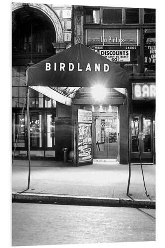 Foam board print Entrance of Birdland Nightclub, jazz Club in New York, 1949-1965