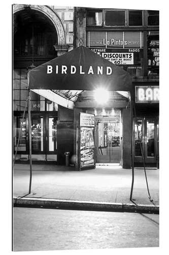 Tableau en plexi-alu Entrance of Birdland Nightclub, jazz Club in New York, 1949-1965