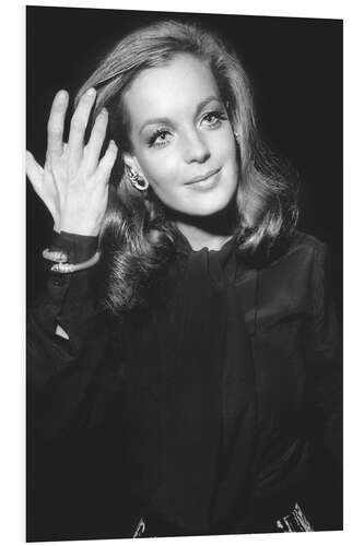 Foam board print Romy Schneider, at Premiere of "The Assassination of Trotsky", 1970