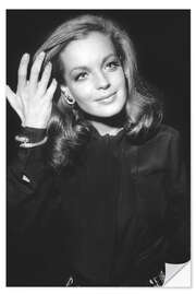 Självhäftande poster Romy Schneider, at Premiere of "The Assassination of Trotsky", 1970