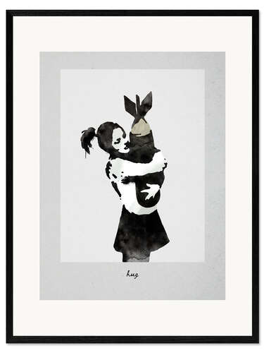 Framed art print Banksy - Tight Hug