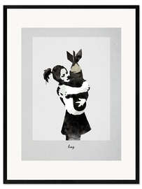 Framed art print Banksy - Tight Hug