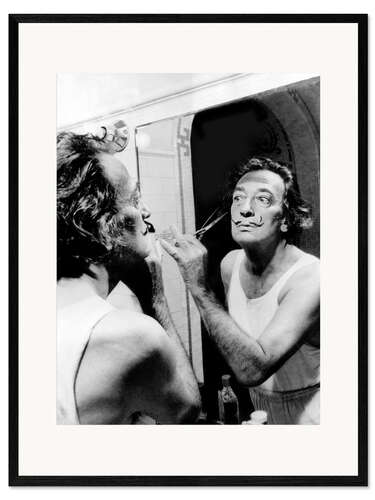 Framed art print Salvador Dali, Cutting his Mustache, 1964