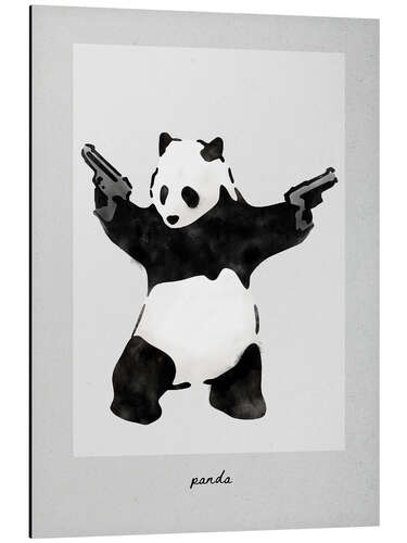 Aluminiumsbilde Banksy - Angry Panda