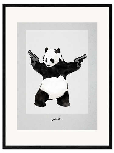 Impresión de arte enmarcada Banksy - Angry Panda
