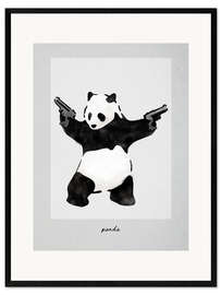 Impresión de arte enmarcada Banksy - Angry Panda