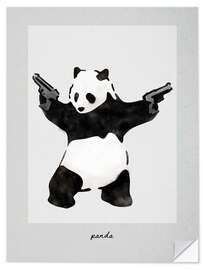 Wall sticker Banksy - Angry Panda