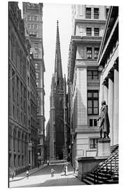 Alubild Ruhiger Sonntag auf der Wall Street, New York, c.1915