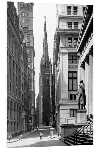 Foam board print Quiet Sunday On Wall Street, New York, c.1915