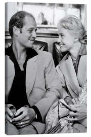 Canvas print Maria Schell and husband Horst Haechler, 1957