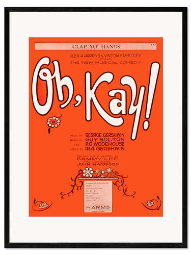 Impresión de arte enmarcada Musical Poster "Oh Kay", George Gershwin