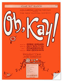 Selvklebende plakat Musical Poster "Oh Kay", George Gershwin