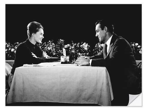 Wandsticker Sean Connery und Tippi Hedren, Marnie, 1964