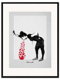 Kehystetty taidepainatus Banksy - Love Sick