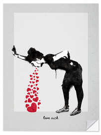 Selvklebende plakat Banksy - Love Sick