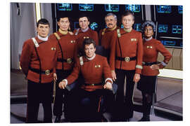 Foam board print Cast of Star Trek V: The Final Frontier, 1989